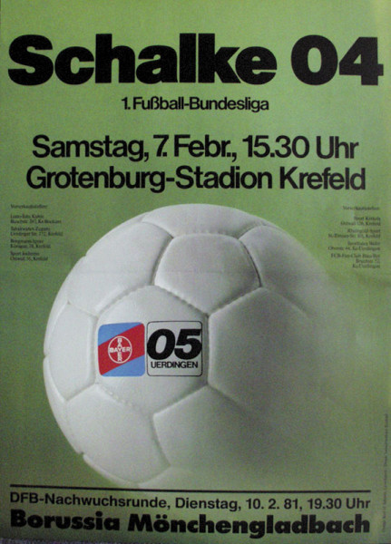 Schalke 04 - Bayer Uerdingen, Plakat Bundesliga 80/81