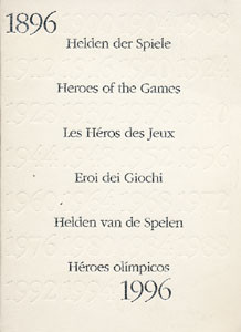 Helden der Spiele 1896 - 1996.