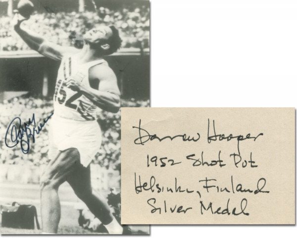 OSS 1952 Kugelstoßen: Olympic Games 1952 Autograph Atletics USA
