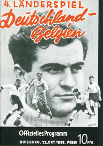 Länderspiel Deutschland - Belgien 22.10.1933