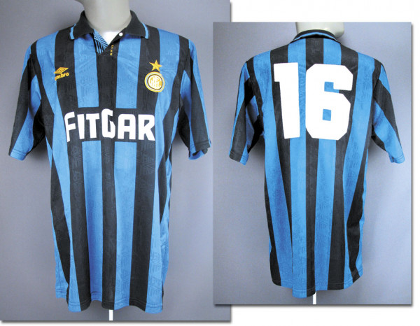 match worn football shirt Inter Milan 1991/92