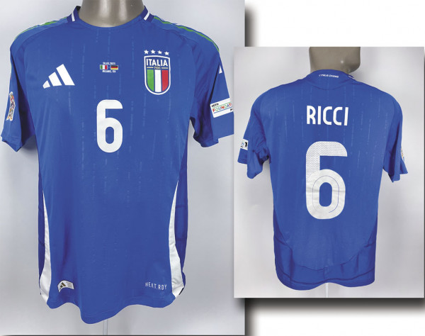 match worn football shirt Italy 2025