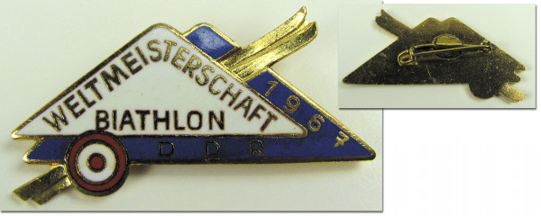 Prticipant badge GDR 1967 Biathlon World Cup
