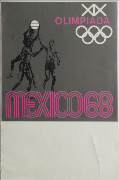 Mexico 68, Motiv: Basketball, Plakat OSS1968