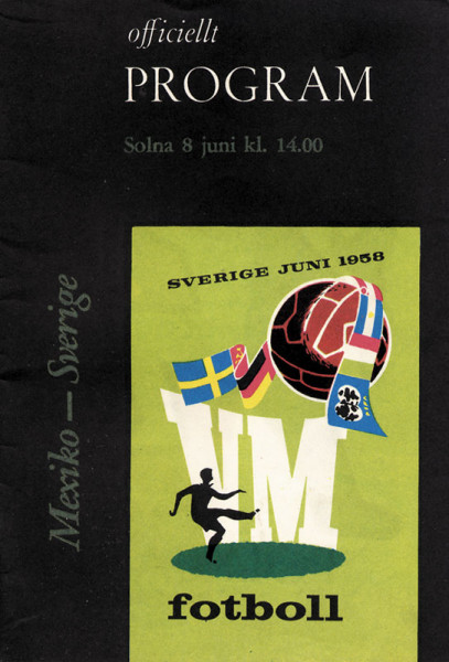 Programme: World Cup 1958. Mexico - Sverige