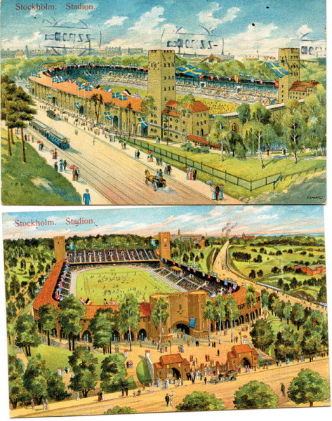 Zwei Farbpostkarten von den OSS1912, Postkarte OSS1912