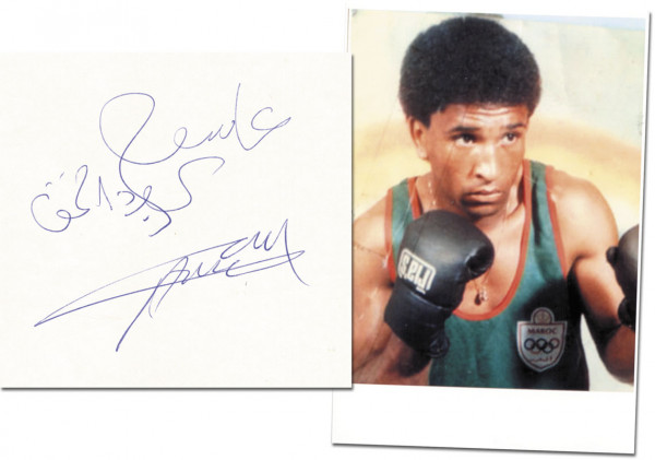 Achik, Abdelhak: Olympic Games 1988 Boxing Autograph Marocco