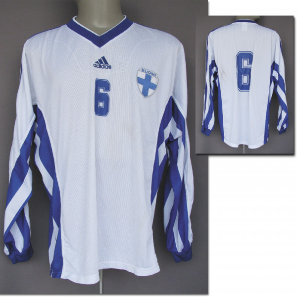 match worn football shirt Finland 1998