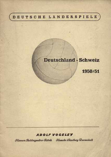 German Football Sticker Album 1950. Germany v Swi