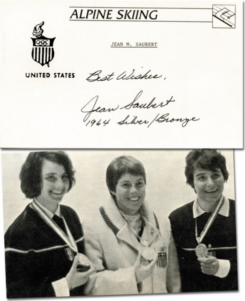 Saubert, Jean: Autograph Olympic Games 1964 Skiing USA
