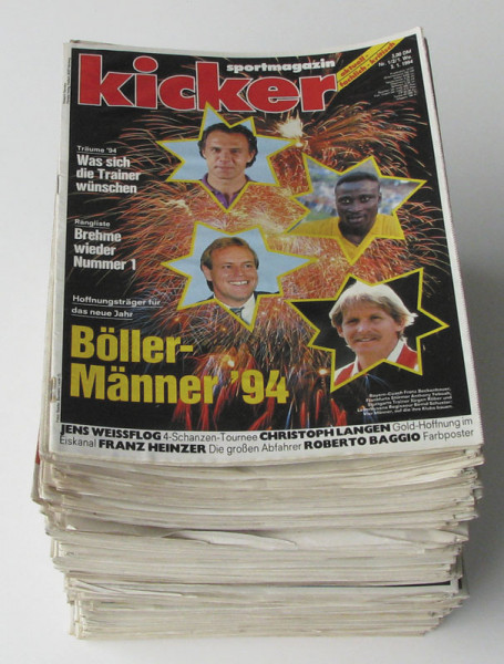 Kicker 1994 Mon. : Jg.: Nr.1/2-104 komplett