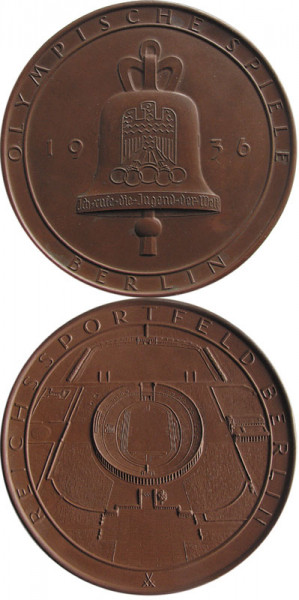Olympic Games 1936 Porcelain medal from Meissen
