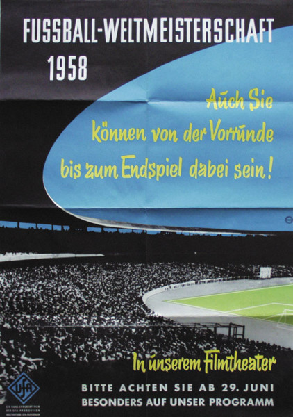 World Cup 1958. German Movie Poster
