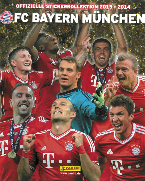 Sammelbilder-Panini Die offizielle Stickerkollektion FC Bayern München 2013/2014.