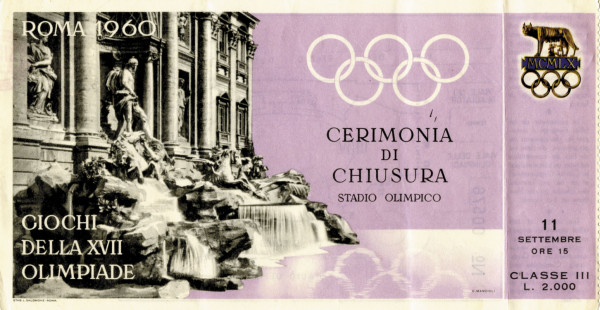 Ticket: Olympic Games 1960. Closing ceremony
