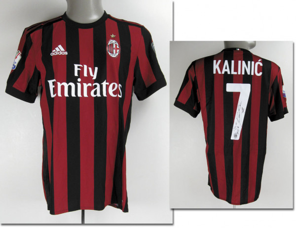 match worn football shirt AC Milan 2018