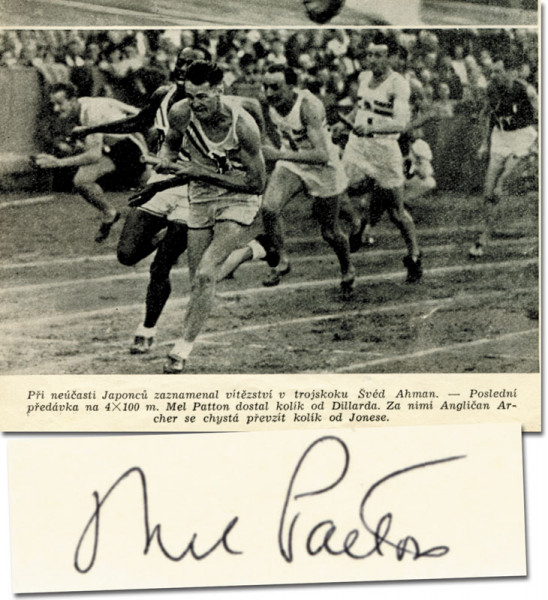 Patton, Melvin: Autograph Olympic Games 1948 athletics USA