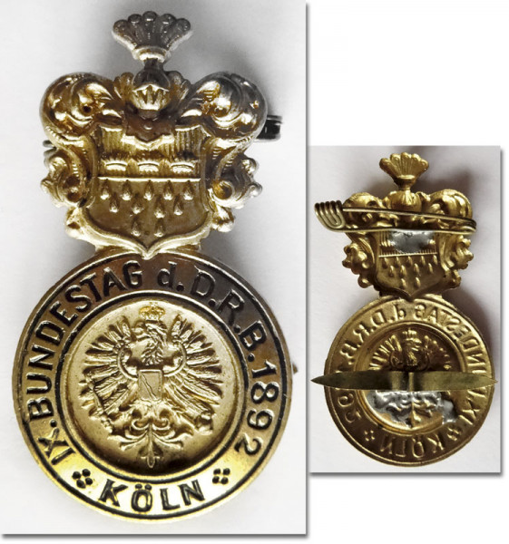 Badge Cycling Cologne 1892 German