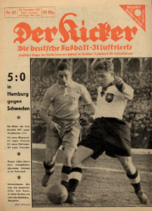 Kicker 1937: Nr.47 vom 23.11.1937: LS: D-Schweden (5:0) 9S.