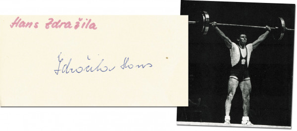 Zdražila, Hans: Olympic Games 1964 Autograph Weightlifting CSSR