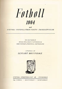 Fotboll 1964.Svenska Fotbollförbundets