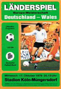 Deutschland - Wales. 17.10.1979 in Köln