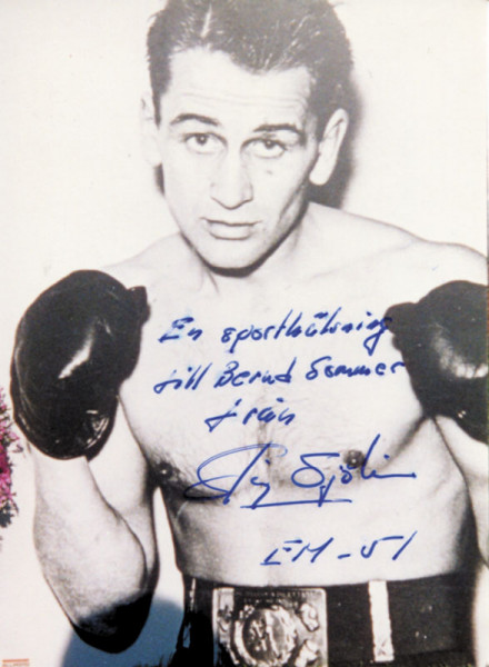 Sjölin, Stig: Olympic Games 1952 Boxing Autograph Sweden