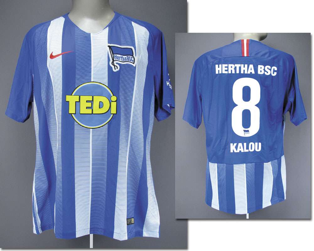 Salomon Kalou am 04.05.2019 gegen Stuttgart Berlin Hertha BSC Trikot 2018 2019