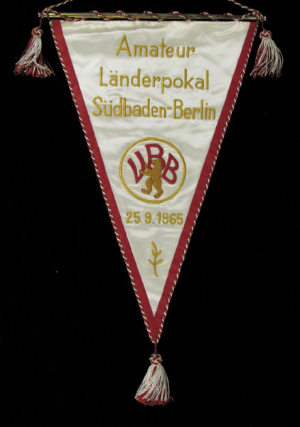 Amateur Länderpokal Südbaden - Berlin 25.9.1965, Berlin - Spielwimpel 1967