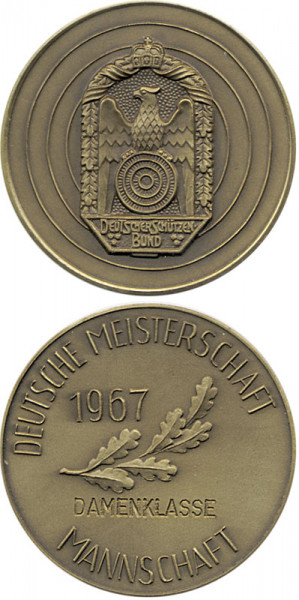 Shooting German Championships Winner Medal 1967