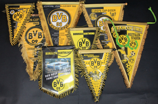 8 verschiedene Souvenirwimpel von Borussia Dortmun, Dortmund, Borussia - Wimpel