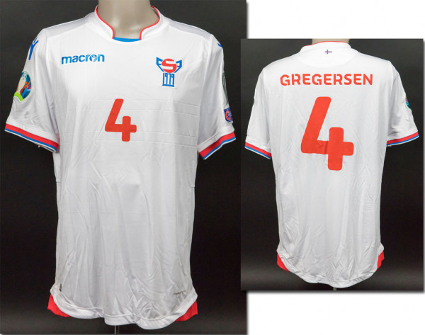 Atli Gregersen Qualifikationsspiel zur EM 2020, Färöer - Trikot 2018-2020 EM Qualifikation