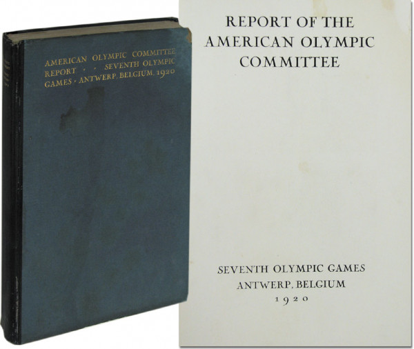 Olympic games Anvers 1920. Offical USA Report
