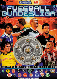 Fußball Bundesliga. Offizielle Stickersammlung 2010/11.