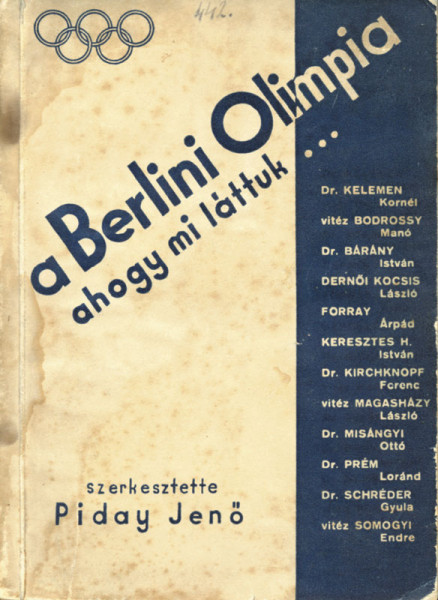 Olympic Games Berlin 1936 Hungarian Report