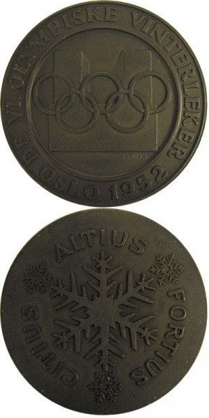 Oslo 1952, Teilnehmermedaille OSW1952