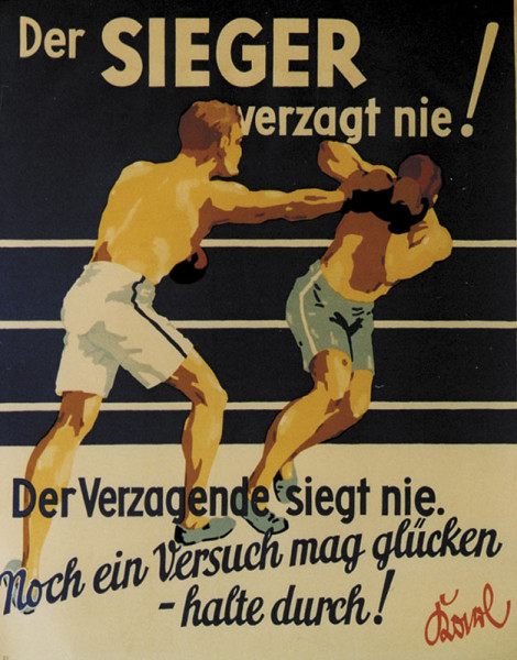 Der Sieger verzagt nie, Plakat - Boxen 1929