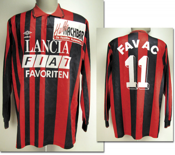 match worn football shirt Favoritner AC 1991/92