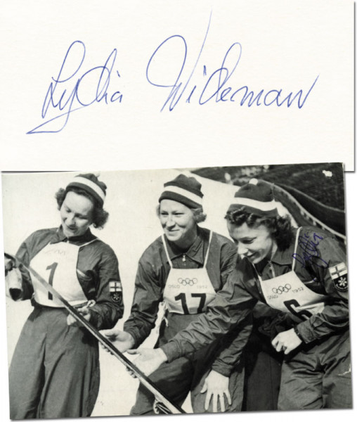 Widemann, Lydia: Autograph Olympic Games 1952 Crosscountry Finland