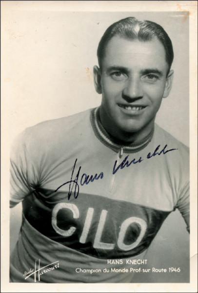 Knecht, Hans: Autograph Hans Knecht Cycling Swiss 1938