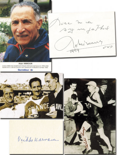 OS 1956 Marathon: Olympic Games 1956 Autograph Athletics Marathon