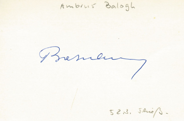 Balogh, Ambrus: Olympic Games 1952 Autograph Shooting Hungary