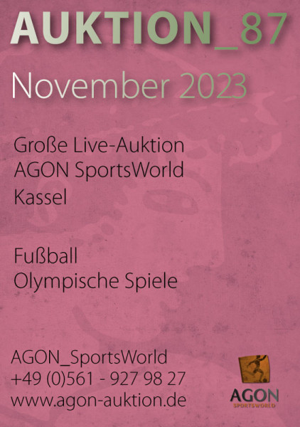 87. AGON Auktion: Auktions-Katalog: SportMemorabilia Live in Kassel