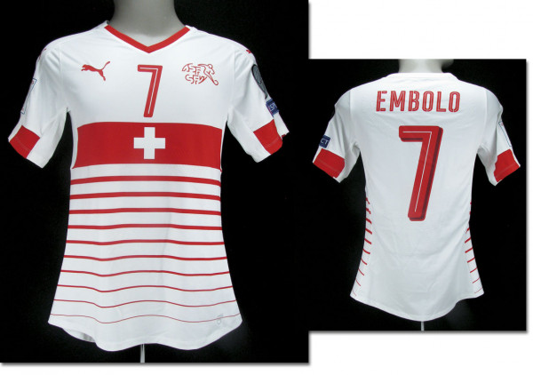 Breel Embolo, am 10.10.2017 gegen Portugal, Schweiz - Trikot 2018 WM Qualifikation