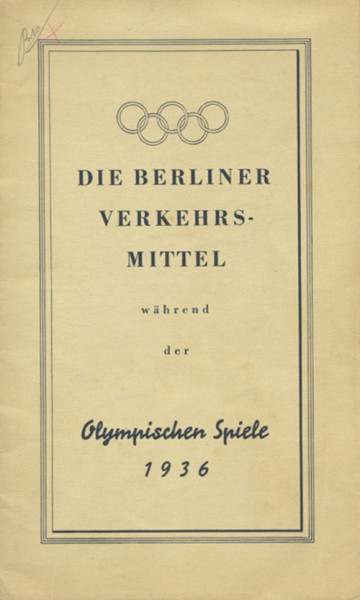 Verkehrsmittel während der Olympischen Spiele 1936.