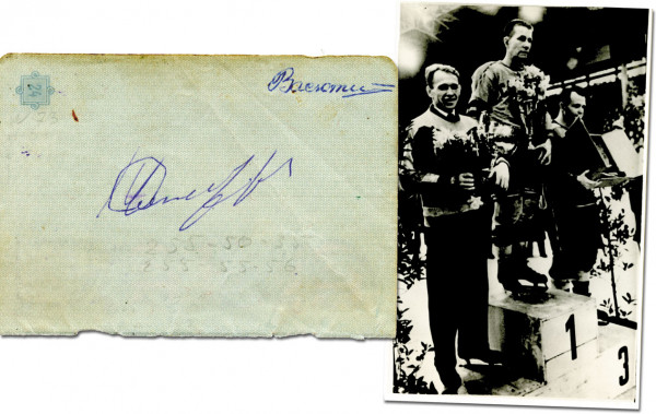 Sologubow, Nikolai: Blancobeleg mit Originalsignatur plus Foto