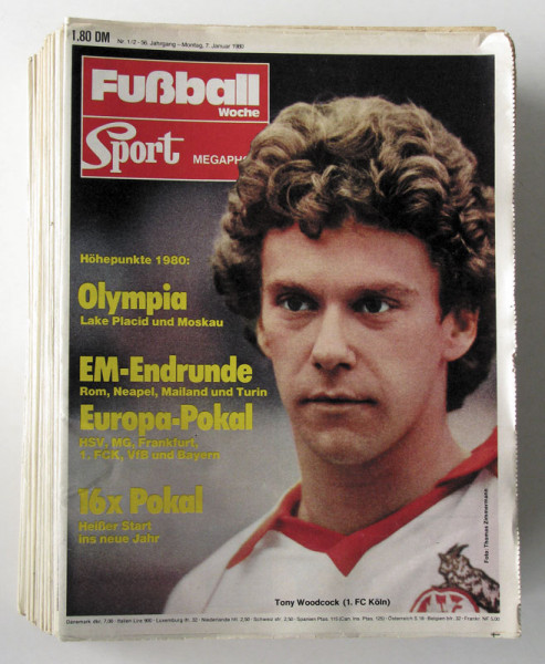 Fußball-Woche 1980 Mon. + Sport Megaph.: Nr.1/2-53 komplett,