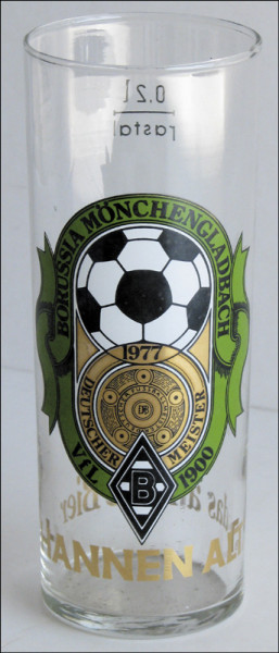 Bierglas HannenAlt "Gladbach DM 1977", Mönchengladbach - Bierglas