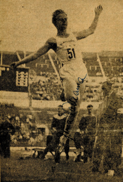 Valkama, Jorma: Autograph Olympic games 1956 Athletics Finland