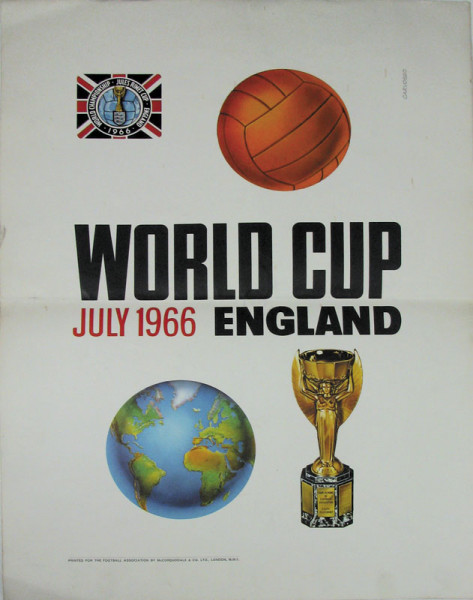 „1966 World Cup England“ Originales vierfarbiges o, Werbeplakat WM 1966